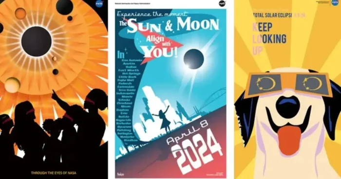 پوسترهای خیره‌کننده ناسا برای کسوف ۲۰۲۴