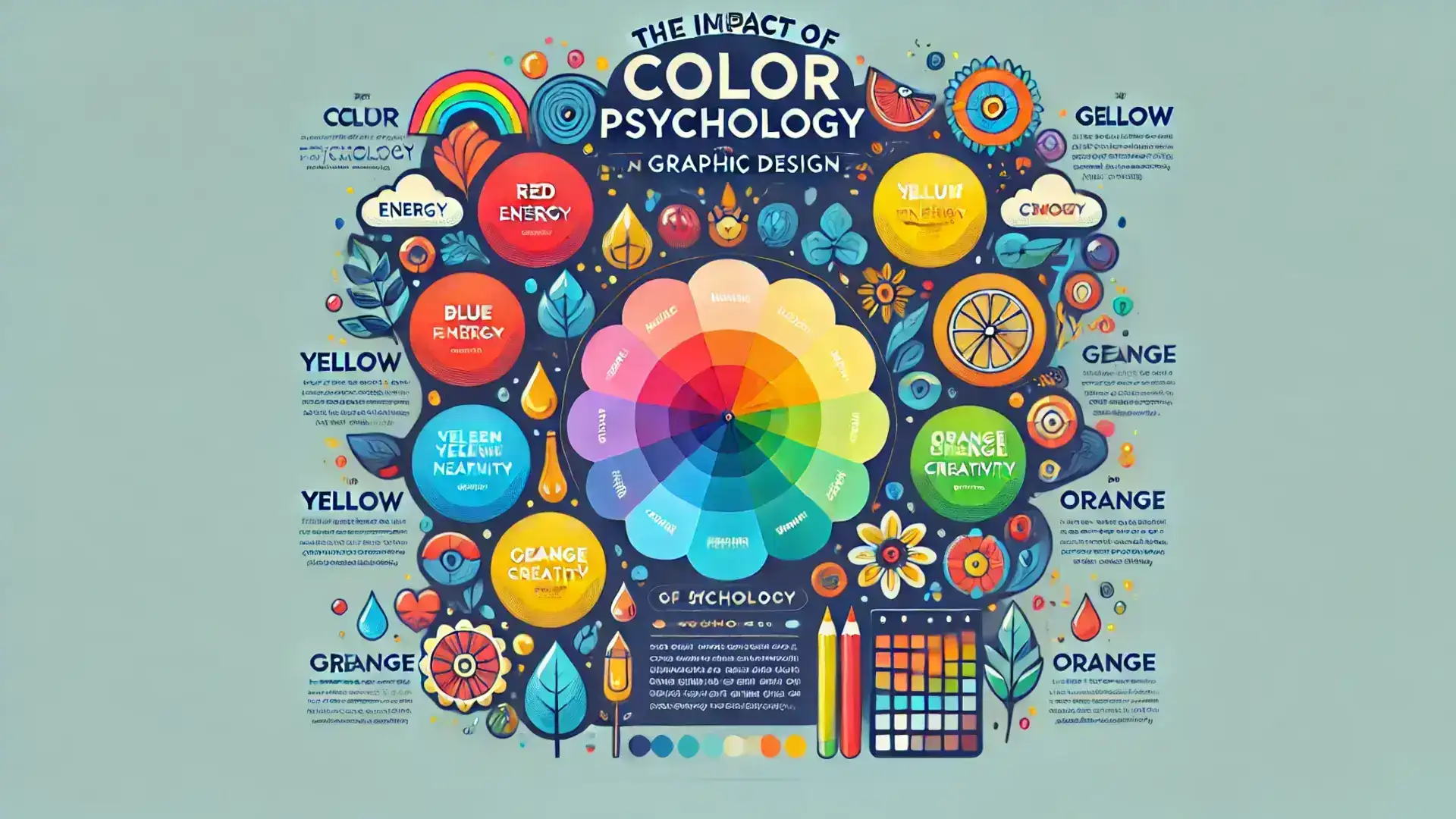 تاثیر روانشناسی رنگ ها در طراحی گرافیک